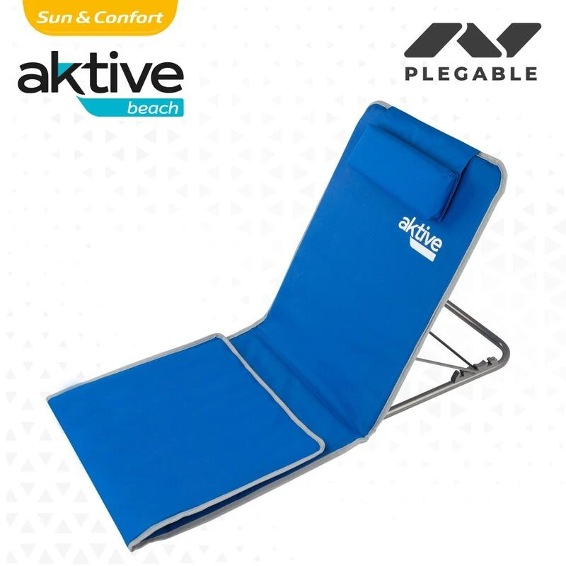 AKTIVE Matelas De Camping Pliable, Dossier Multipositions, Bleu 4 AKTIVE Matelas De Camping Pliable, Dossier Multipositions, Bleu – Image 4
