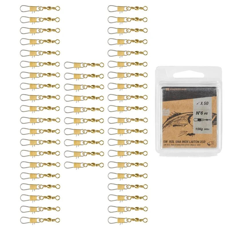 Émerillon Pêche Rolling Snap INOX BRASS SW X50 5 Émerillon Pêche Rolling Snap INOX BRASS SW X50 – Image 5
