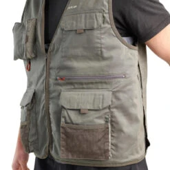 Gilet De Pêche - FV 100 Kaki -Pêche Passion Soldes gilet de peche fv 100 kaki 6