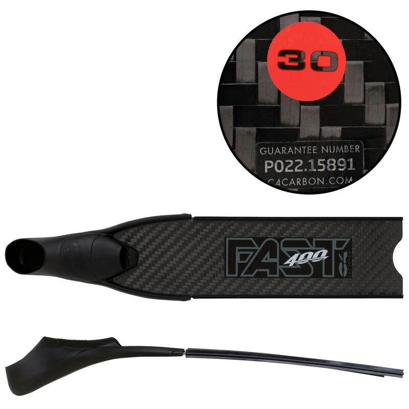 PALMES FAST 400 MEDIUM D'APNEE ET DE CHASSE SOUS MARINE 100% CARBONE 2 PALMES FAST 400 MEDIUM D'APNEE ET DE CHASSE SOUS MARINE 100% CARBONE – Image 2