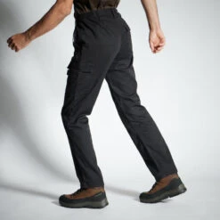 PANTALON CARGO RESISTANT STEPPE 300 NOIR -Pêche Passion Soldes pantalon cargo resistant steppe 300 noir 2