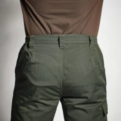 PANTALON CHASSE CHAUD VERT 100 -Pêche Passion Soldes pantalon chasse chaud vert 100 4