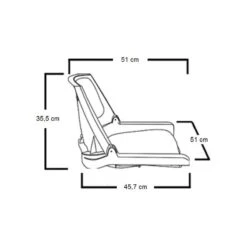 SIÈGE PILOTE RABATTABLE BLANC -Pêche Passion Soldes siege pilote rabattable blanc 5
