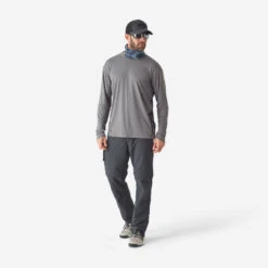 Tee-shirt De Pêche Anti-UV 500 Gris -Pêche Passion Soldes tee shirt de peche anti uv 500 gris 3